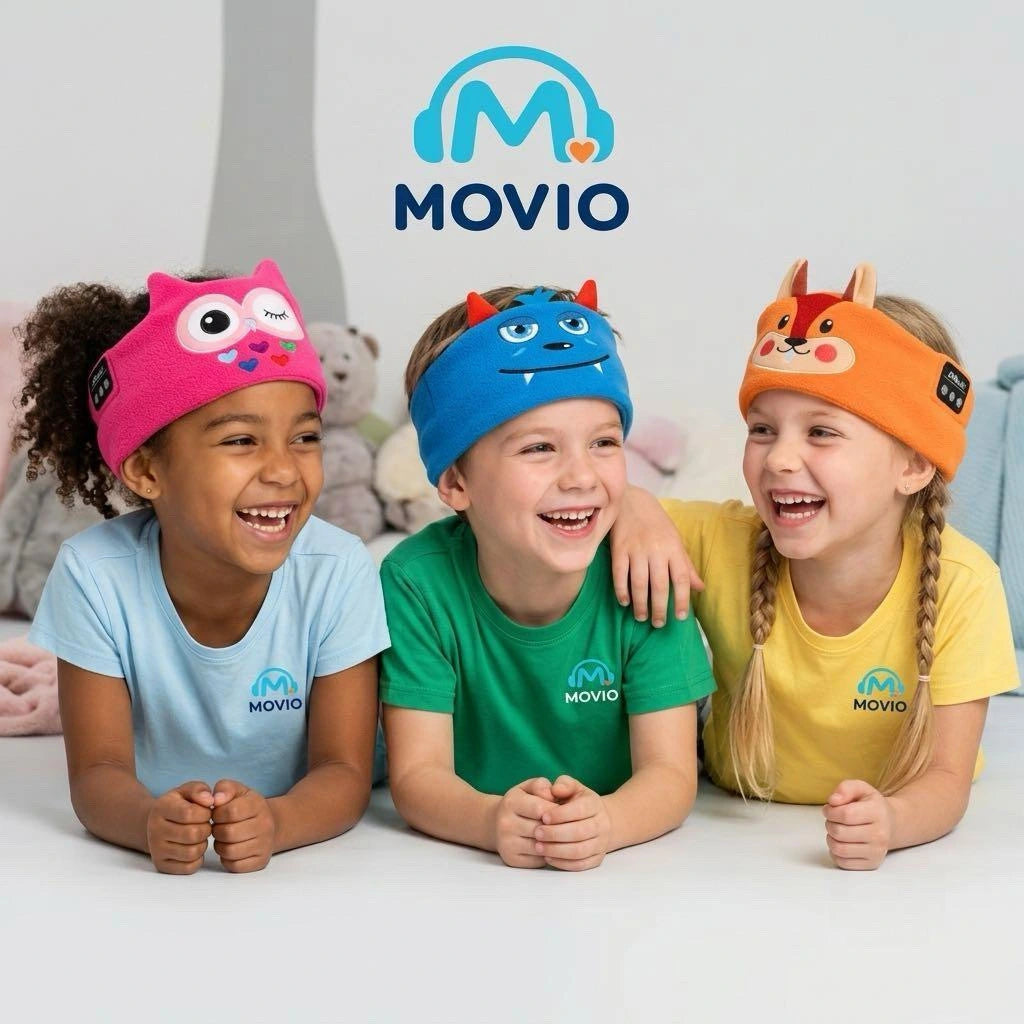 Movio® Cuffie per Dormire Bambini – Wireless, Morbide e Confortevoli