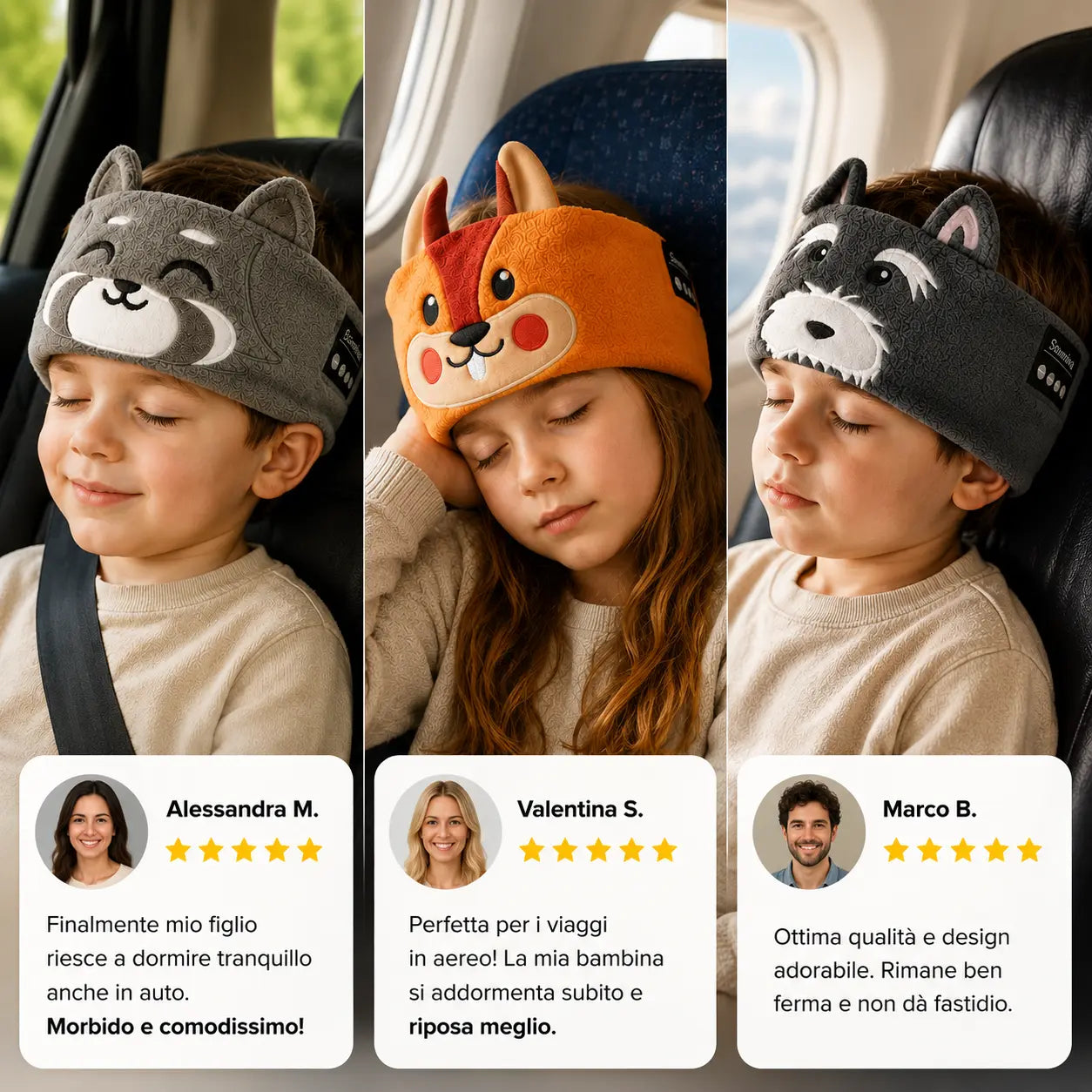 Movio® Cuffie per Dormire Bambini – Wireless, Morbide e Confortevoli